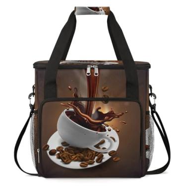 Imagem de Bolsa de transporte para máquina de impressão de café quente compatível com Keurig K-Mini ou K-Mini Plus caixa portátil para cafeteira de café para cápsulas K-cup