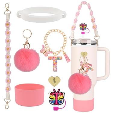 Imagem de Stanley Cup Accessories Set, Stanley 30 & 1,134 g Tumbler Accessories, incluindo tampa de palha de silicone e bota, alça de alça de garrafa de água, anel de silicone elástico, pingente de alça de