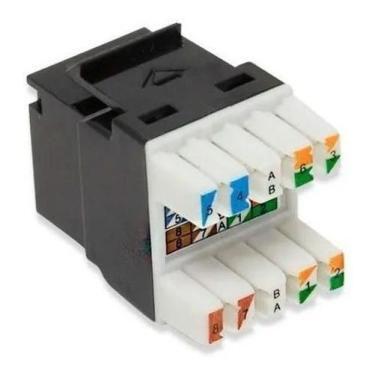 Imagem de Keystone Conector Multilan Cat.6 90/180 Preto 35030606 - Furukawa Mult