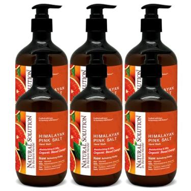 Imagem de Natural Solution Himalayan Pink Salt Hidratante Lavar à mão, Formulado com óleo de lavanda, sabonete líquido natural relaxante e purificador, 400 ml cada (6 pacotes)