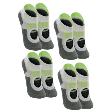 Imagem de Kit Com 4 Pares De Meias Lupo Feminina Pilate Antiderrapante, Amarelo,