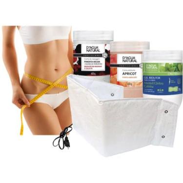 Imagem de Kit esfoliante apricot forte pimenta negra gel crioterapico cinta 220V