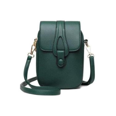 Imagem de Bolsa Porta Celular Grande Carteira Preta Transversal Removível Promo 