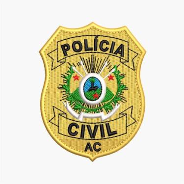 Imagem de Brasão PCAC padrão com tiras autocolantes - Talles Bordados