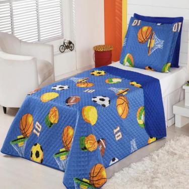 Imagem de Cobre Leito Solteiro Colcha Infantil Jogo de Cama Cobreleito Menino Me