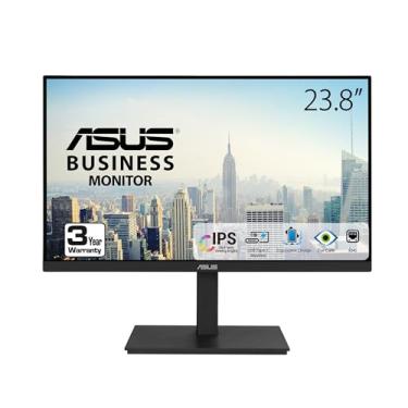 Imagem de ASUS 23.8” 1080P Docking Monitor (VA24ECPSN) - Full HD, IPS, 75Hz, Adaptive-Sync, Speakers, Eye Care, Low Blue Light, Flicker Free, USB-C, RJ45, HDMI, Frameless, Height Adjustment, VESA Wall Mountable