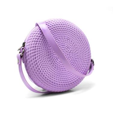 Imagem de Bolsa Pequena de Lado Redonda Feminina Transversal Quebeck VK, Lilás