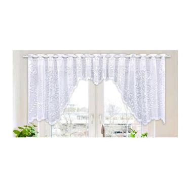 Imagem de Cortina Cascata Em Renda Floral 2,95 X 1 Para Pia Ou Janela - ACVR, Br