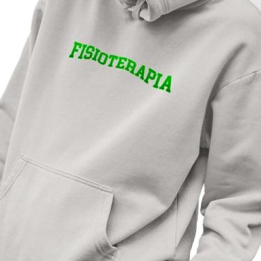 Imagem de Blusa Moletom Masculino Estampado College Fisioterapia em Algodão Fio 