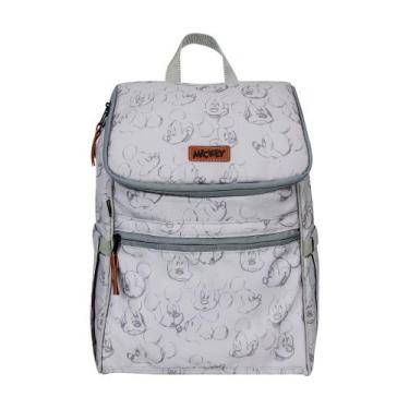 Imagem de Mochila Maternidade Plus Decorada Mickey Cinza com Trocador Babygo