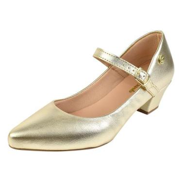 Imagem de Scarpin Boneca Confort Bico Fino Salto Alto Ref:36.003 - Donna Santa, 