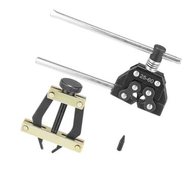 Imagem de Motoforti Kit de ferramentas de corrente de rolo, 25 a 60, disjuntor, ferramenta de corte, extrator de corrente de rolo, suporte de conexão para motocicleta, kart e quadriciclo, aço carbono, preto, de