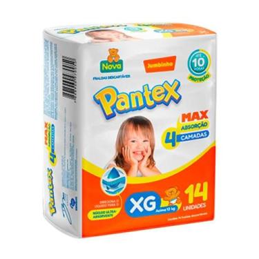 Imagem de Fralda Pantex Tamanho XG Jumbinho 14 Fraldas Descartáveis