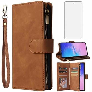 Imagem de Asuwish Capa tipo carteira compatível com Samsung Galaxy S10 Lite, protetor de tela de vidro temperado e capa flip de couro, porta-cartões, capas para celular para Glaxay S10lite S 10 10s Galaxies A91