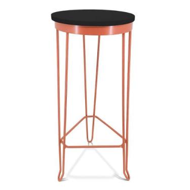 Imagem de Banqueta Alta Banco Guatemala Estilo Industrial - Cobre/Preto - Genus 