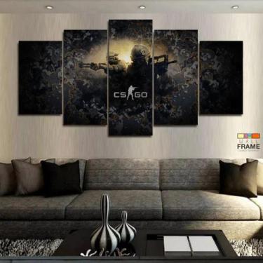 Imagem de Quadro Decorativo CS GO 130x63 em tecido - Wall Frame