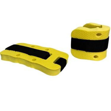 Imagem de Par Caneleiras Em Eva Hidroterapia 3 à 4kg DF1099 Amarelo Dafoca Sport