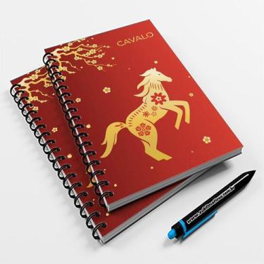 Imagem de Caderno Universitário 96fls Horóscopo Chinês Cavalo - Premium