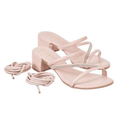 Imagem de Sandalia Strass Moda Gladiadora ou Salto 2 em 1 Promo - Cazzani, 35, F
