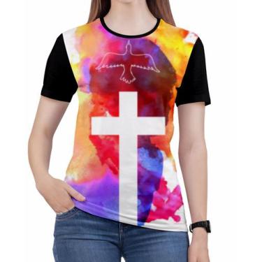 Imagem de Camiseta Jesus gospel evangélica Feminina Roupas Infantil E7 - Alemark