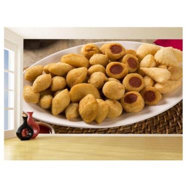 Imagem de Papel De Parede Alimentos Salgados Coxinha Bar 3,5M Al501 - Você Decor