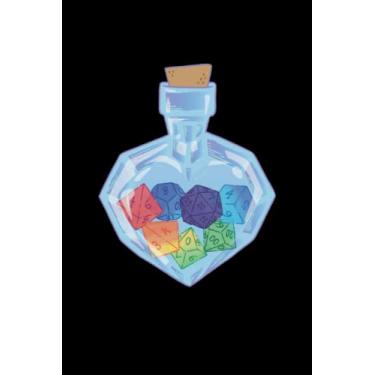 Imagem de Jar With Role Playing Dice D20 - Notebook for Nerdy Geeks: DIN A5 (6x9) notebook for roleplaying enthusiasts and pen and paper RPG fans with 120 lined pages and days of the week for the diary function