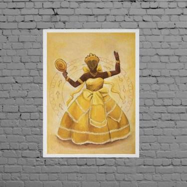 Imagem de Quadro Decorativo Mamãe Oxum 45X34Cm - Com Vidro