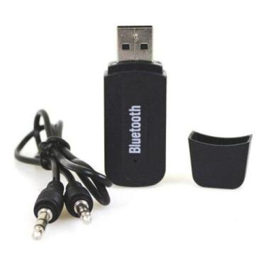 Imagem de Receptor Bluetooth P2 Usb Adaptador Áudio Entrada Aux Carro Cabo P2 - 