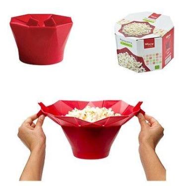 Imagem de Balde Pipoca Pipoqueira Silicone Para Micro-ondas Sem Óleo - Wincy