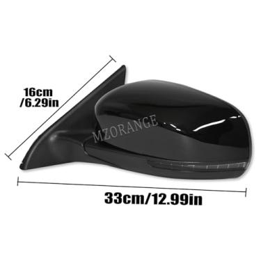 Imagem de Espelho retrovisor lateral compatível com Jeep Compass 2017 2018 2019 2020 2021 Espelhos de aquecimento elétrico automático Sinal de mudança de direção Montagem externa do carro(7pins left)