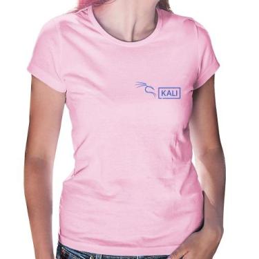 Imagem de Baby Look Kali Linux - Foca na Moda, Rosa bebê, G