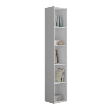 Imagem de Estante Livreiro 4 Prateleiras Janaina Branco REAJL Moveis, Branco
