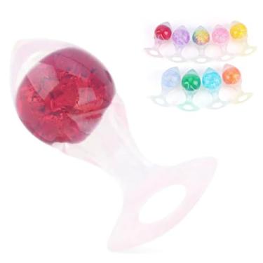 Imagem de Plug Anal Seta Pequeno Em Silicone Com Esfera De Vidro Interno Fácil Uso e Prazer Intenso [VERMELHO]