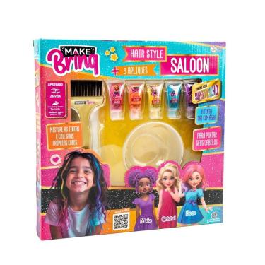 Imagem de Makebrinq Hair Style Saloon Set Para Pintar O Cabelo Polibrinq