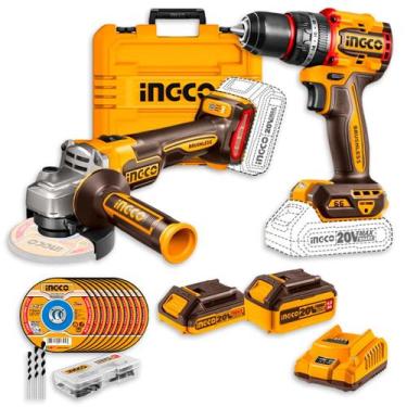 Imagem de Combo Parafusadeira de Impacto Á Bateria 20V Com Esmerilhadeira 115mm 