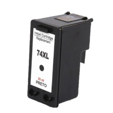 Imagem de CARTUCHO DE TINTA COMPATÍVEL 74XL CB336WB PRETO | PHOTOSMART C4480 C4280 C5280 | 25ML - Cartucho & Cia
