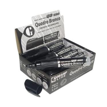 Imagem de Pincel Marcador Quadro Branco QB550 GrampLine 10 Unidades, Preto