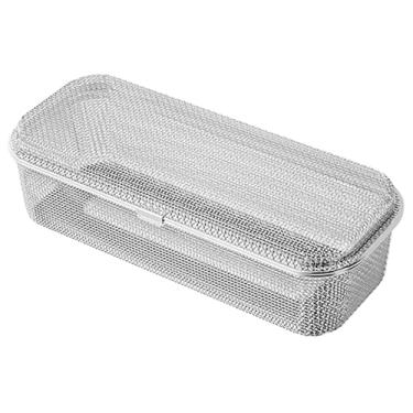 Imagem de Cesta de lava-louças, cesta de pauzinhos de lava-louças, aço inoxidável, suporte de pauzinhos de malha fina para, utensílio para colheres de 27 x 11 x 7 cm, grande