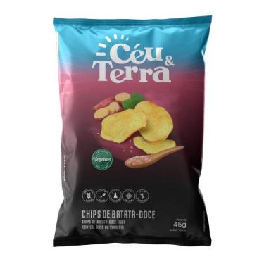 Imagem de Chips de Batata Doce Céu & Terra com Sal Rosa do Himalaia 45g - Céu&Te