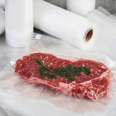 Imagem de Rolo Saco a Vácuo 15cmx5m Embalagem Seladora para conservar Alimentos 