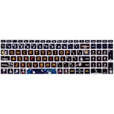Imagem de WSLUCKO Capa de silicone para teclado HP ProBook 450/455/650 G8 G9 G10, HP Zbook Power G8 G9, Space Man