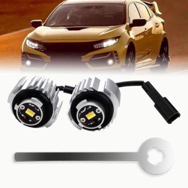 Imagem de nsautolighting Lâmpadas De Farol De Neblina Led L1B Tf1 Switchback Para 2020+ Honda Civic Accord Cr-V Ridgeline Passport Acu'Ra Integra Dual Color 6000K Xenon White/3000K Amber Yellow Super Bright L