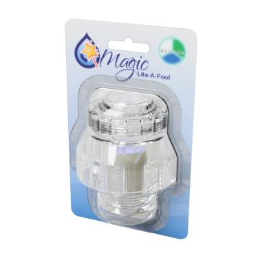 Imagem de Magic Lite-A- Pool Jato de piscina com luzes de LED fornecem iluminação ambiente de piscina sem baterias | Alimentado por jatos de piscina | Sem ferramentas, basta aparafusar e substituir seu retorno de jato padrão de 1,5"