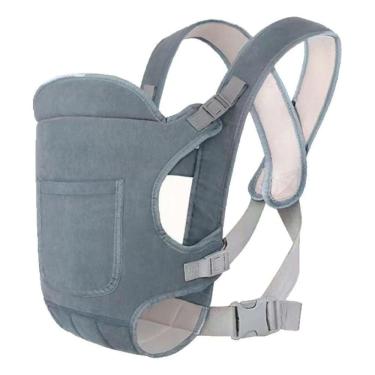 Imagem de Canguru Carregador Bebe Alça Ajustavel Ergonomico Transporta Criança Passeio Seguro Viagem Deitado Sentado Bolso Alça Segurança Confortavel