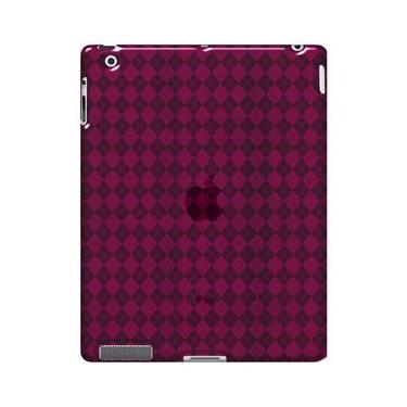Imagem de Amzer Capa Luxe Argyle de gel macio TPU de alto brilho para Apple iPad 3, iPad 4 - Rosa choque