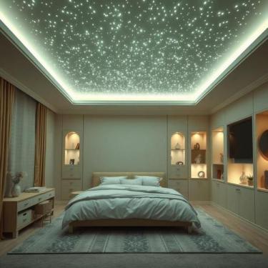 Imagem de Iluminação Mix 600 Pontos Multicolorido Com Cristais Gesso - Céu Estre