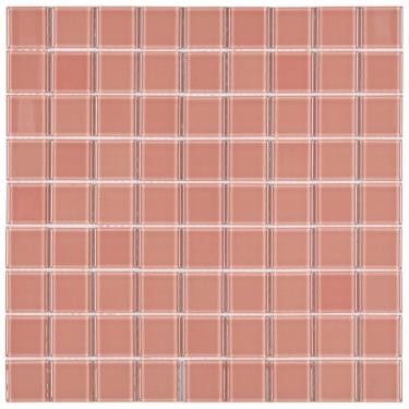 Imagem de Pastilha De Vidro Cristal 29,2x29,2cm 3x3 Rosa Claro