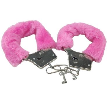 Imagem de Algema Metal Revestida Pelucia Rosa Fantasia Sexy Diversao Erotica Bdsm