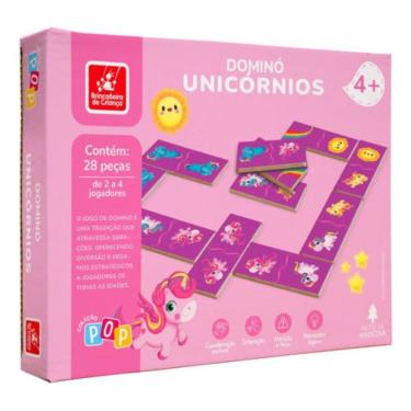 Imagem de Dominó Unicórnios Pop Brincadeira De Criança