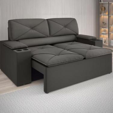 Imagem de Sofá 2 Lugares Retrátil E Reclinável Velosuede Next Pop Dds Cinza
